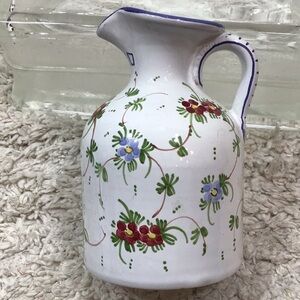 Castelli Faience floral oil pitcher small